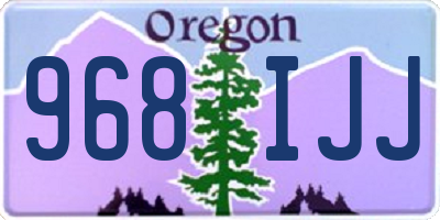 OR license plate 968IJJ