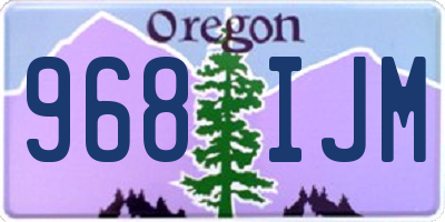 OR license plate 968IJM
