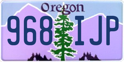 OR license plate 968IJP