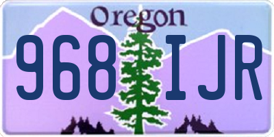 OR license plate 968IJR