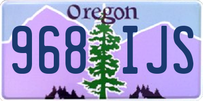 OR license plate 968IJS