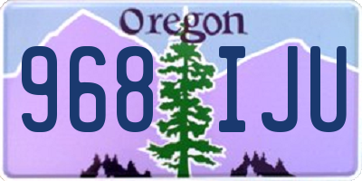 OR license plate 968IJU