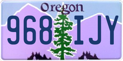 OR license plate 968IJY