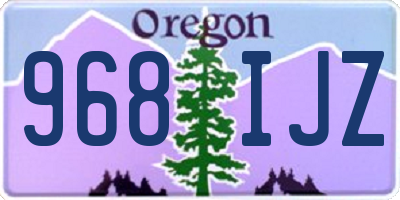 OR license plate 968IJZ