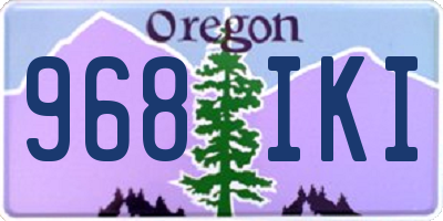 OR license plate 968IKI