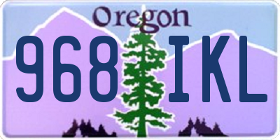 OR license plate 968IKL