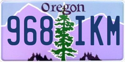 OR license plate 968IKM