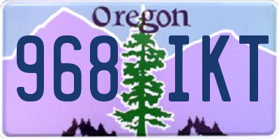 OR license plate 968IKT