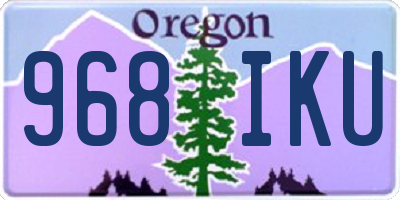 OR license plate 968IKU