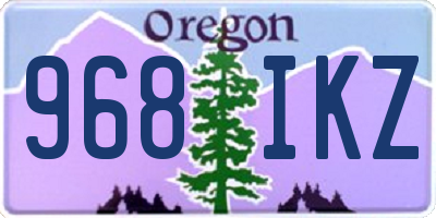 OR license plate 968IKZ