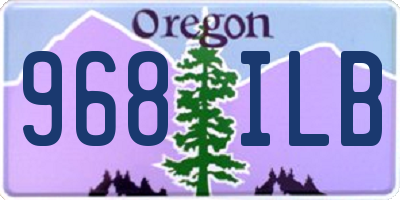 OR license plate 968ILB