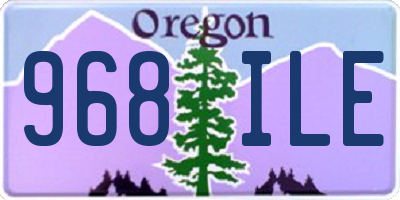 OR license plate 968ILE