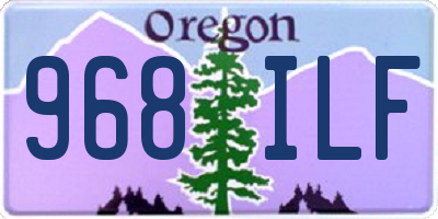 OR license plate 968ILF