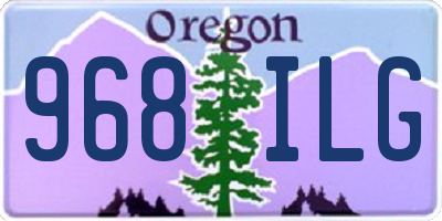 OR license plate 968ILG
