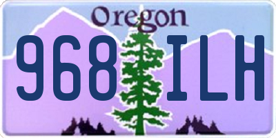 OR license plate 968ILH