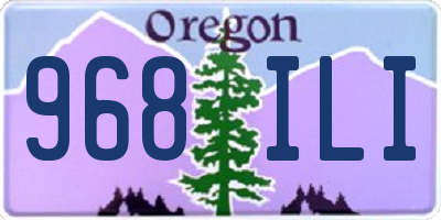 OR license plate 968ILI