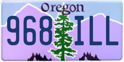OR license plate 968ILL