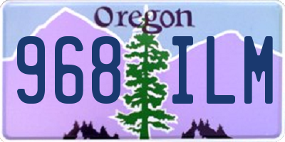 OR license plate 968ILM