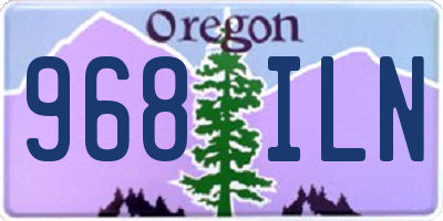 OR license plate 968ILN