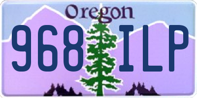 OR license plate 968ILP