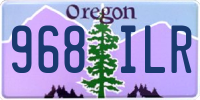 OR license plate 968ILR
