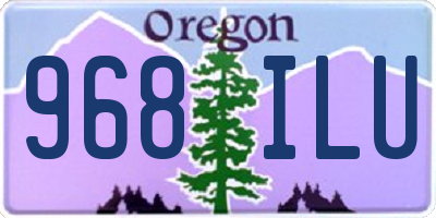 OR license plate 968ILU