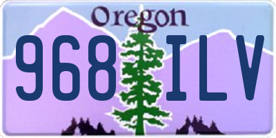 OR license plate 968ILV