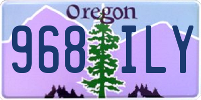 OR license plate 968ILY