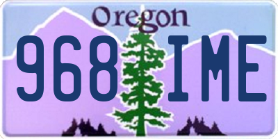 OR license plate 968IME