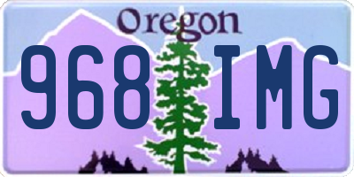 OR license plate 968IMG