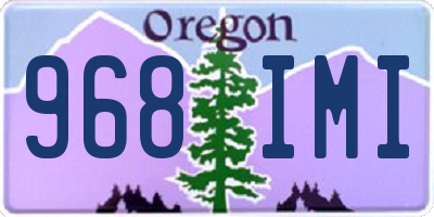 OR license plate 968IMI
