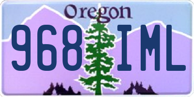 OR license plate 968IML