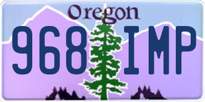 OR license plate 968IMP