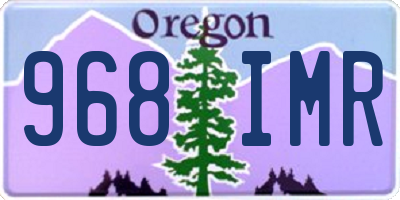 OR license plate 968IMR