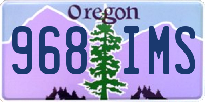 OR license plate 968IMS
