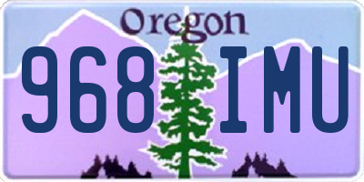 OR license plate 968IMU