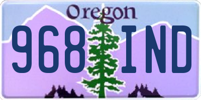 OR license plate 968IND