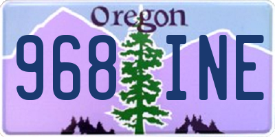 OR license plate 968INE