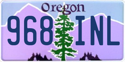 OR license plate 968INL