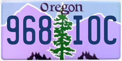 OR license plate 968IOC