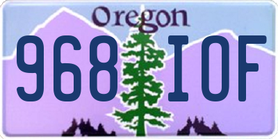 OR license plate 968IOF