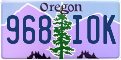 OR license plate 968IOK