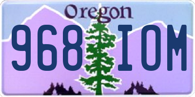 OR license plate 968IOM