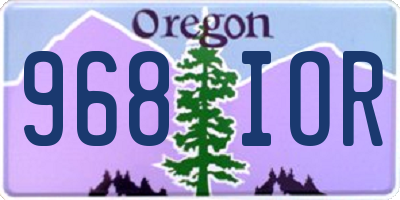 OR license plate 968IOR