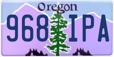 OR license plate 968IPA
