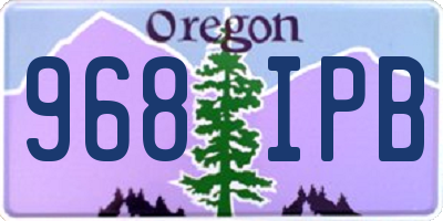OR license plate 968IPB