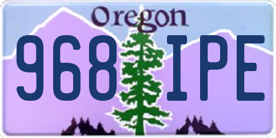 OR license plate 968IPE