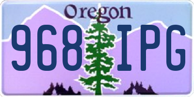 OR license plate 968IPG