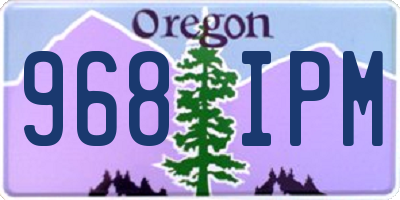 OR license plate 968IPM