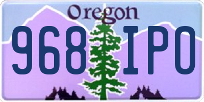 OR license plate 968IPO